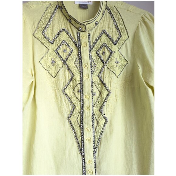 Anthropologie Pilcro Nayeli Beaded Buttondown - Picture 6 of 15